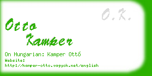 otto kamper business card